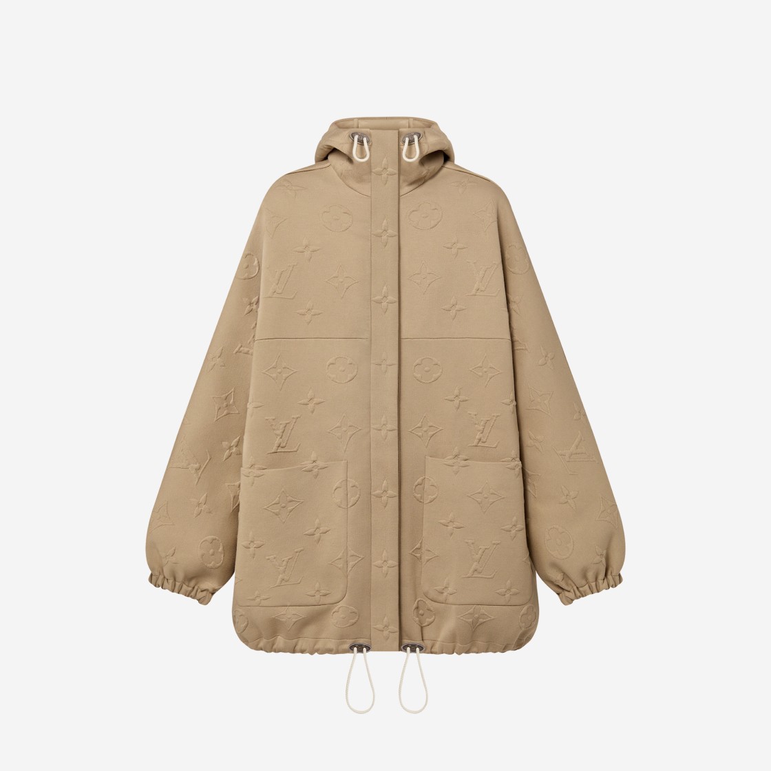 (W) Louis Vuitton 3D Monogram Parka Hoodie Beige 상세 이미지 1