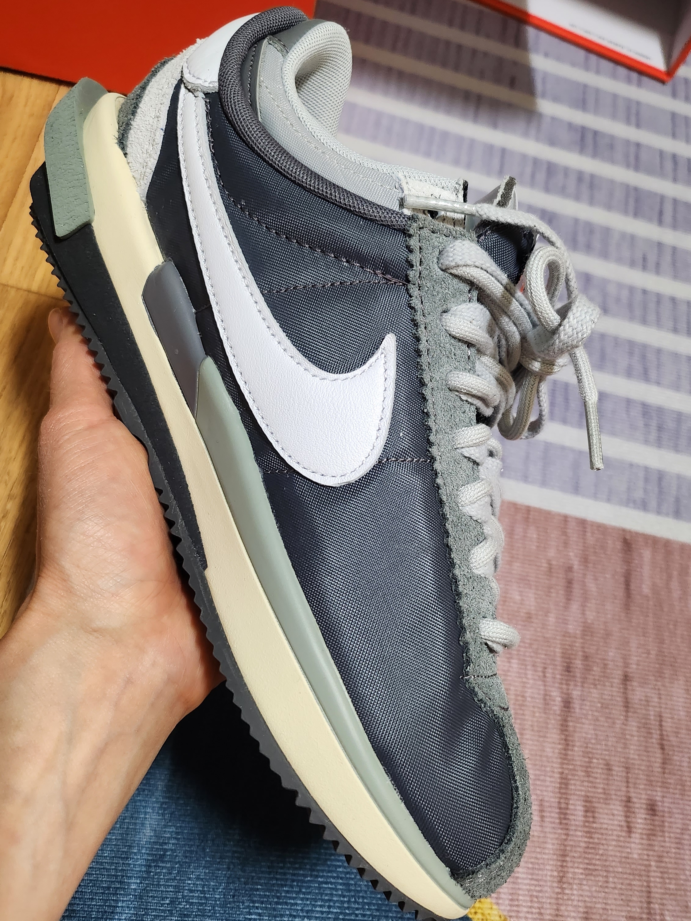 Nike x Sacai Zoom Cortez SP Iron Grey 착용 스타일