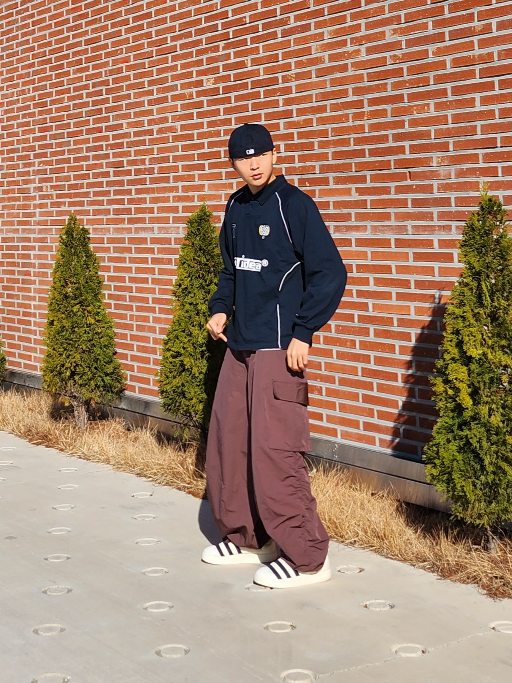 Adidas Puffylette Off White 착용 스타일 - 3