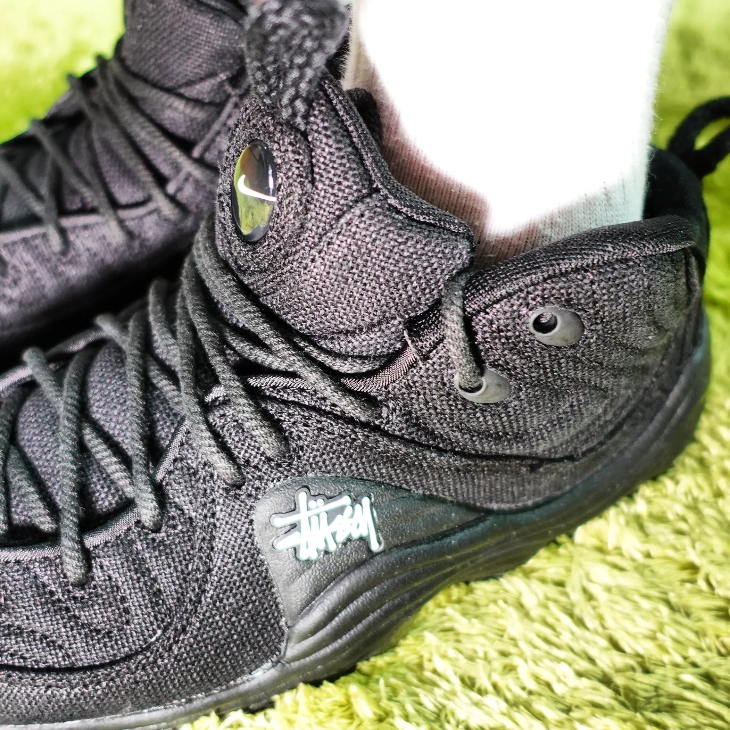 Nike x Stussy Air Penny II Black 착용 스타일 - 3