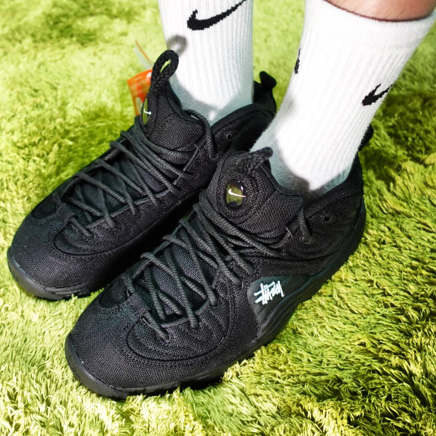 Nike x Stussy Air Penny II Black 착용 스타일 - 2