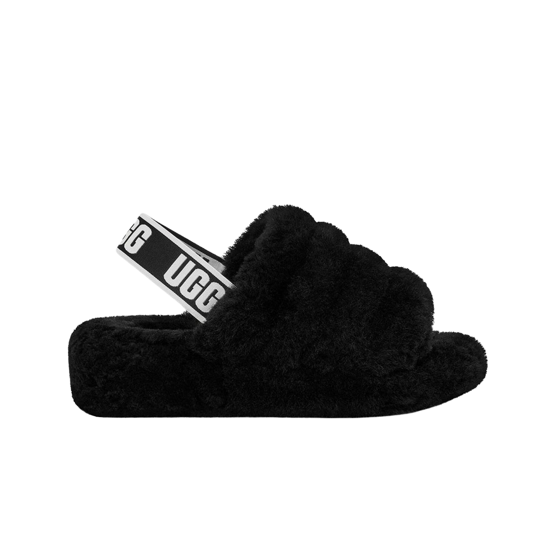 (W) 어그 플러프 예 슬라이드 블랙((W) UGG Fluff Yeah Slide Black)