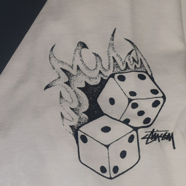 Stussy Fire Dice T-Shirt White 착용 스타일