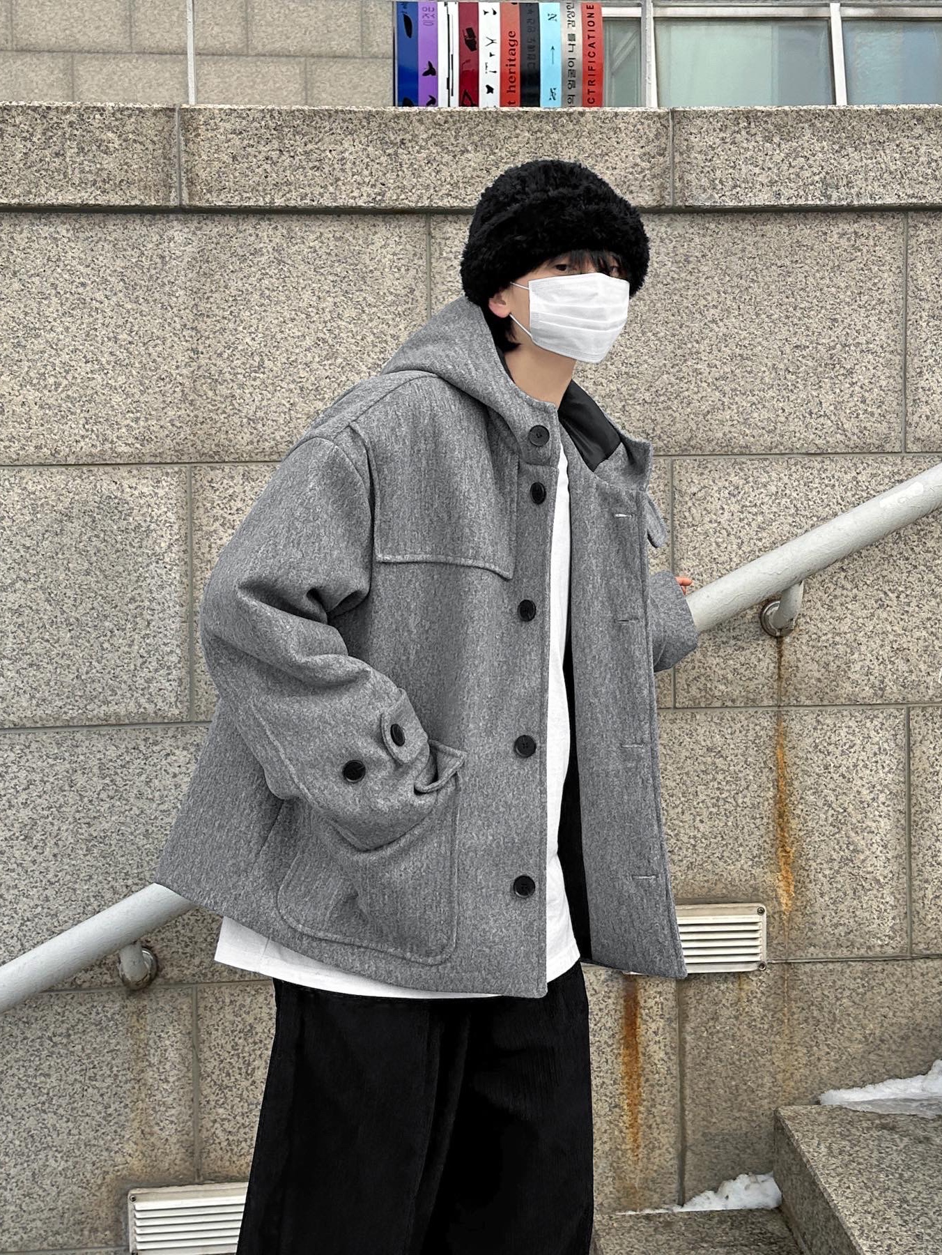 Adidas Puffylette Off White 착용 스타일 - 4