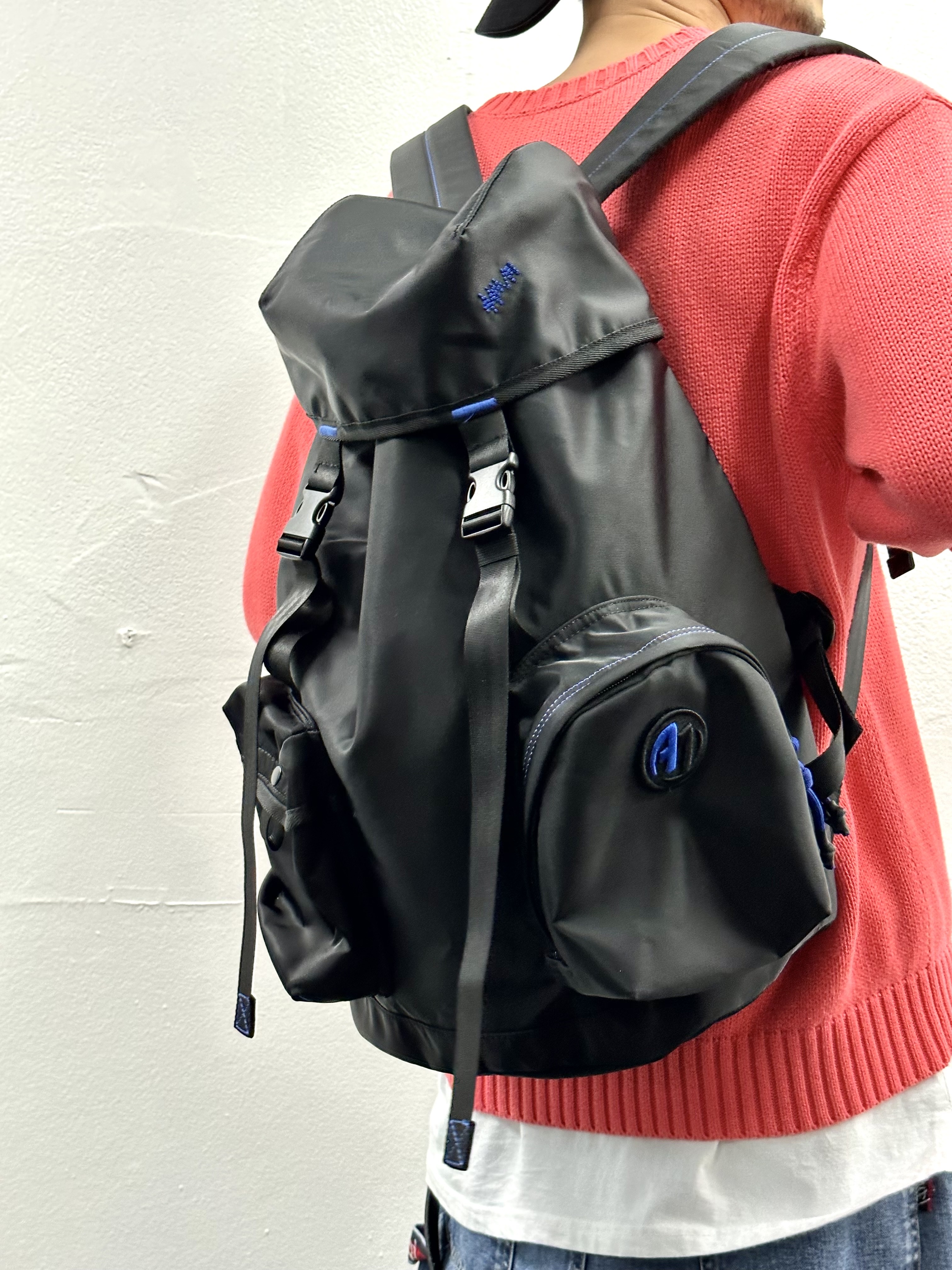 Ader Error x Zara Backpack Black 착용 스타일