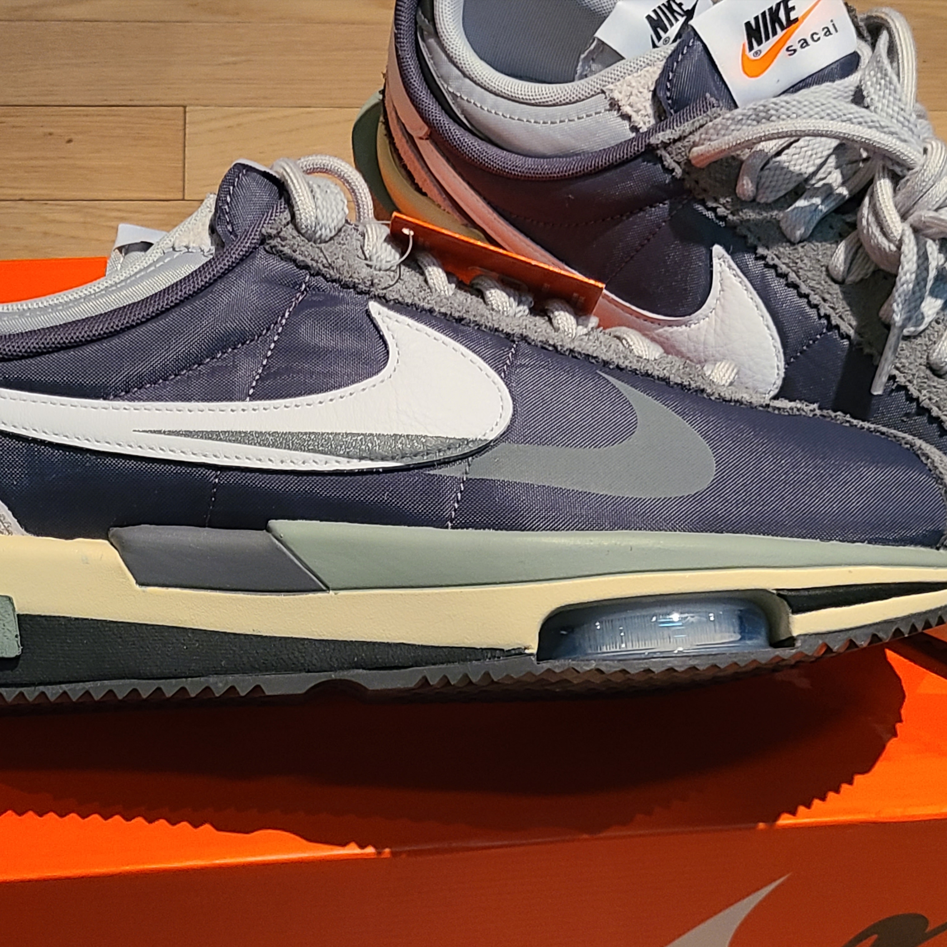 Nike x Sacai Zoom Cortez SP Iron Grey 착용 스타일 - 1