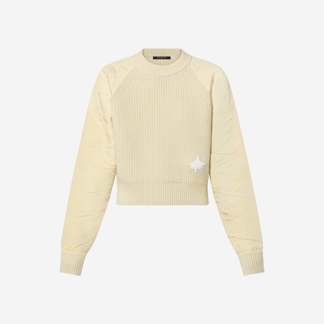 (W) Louis Vuitton Nylon Sleeve Knit Pullover Egg Shell 상세 이미지 1