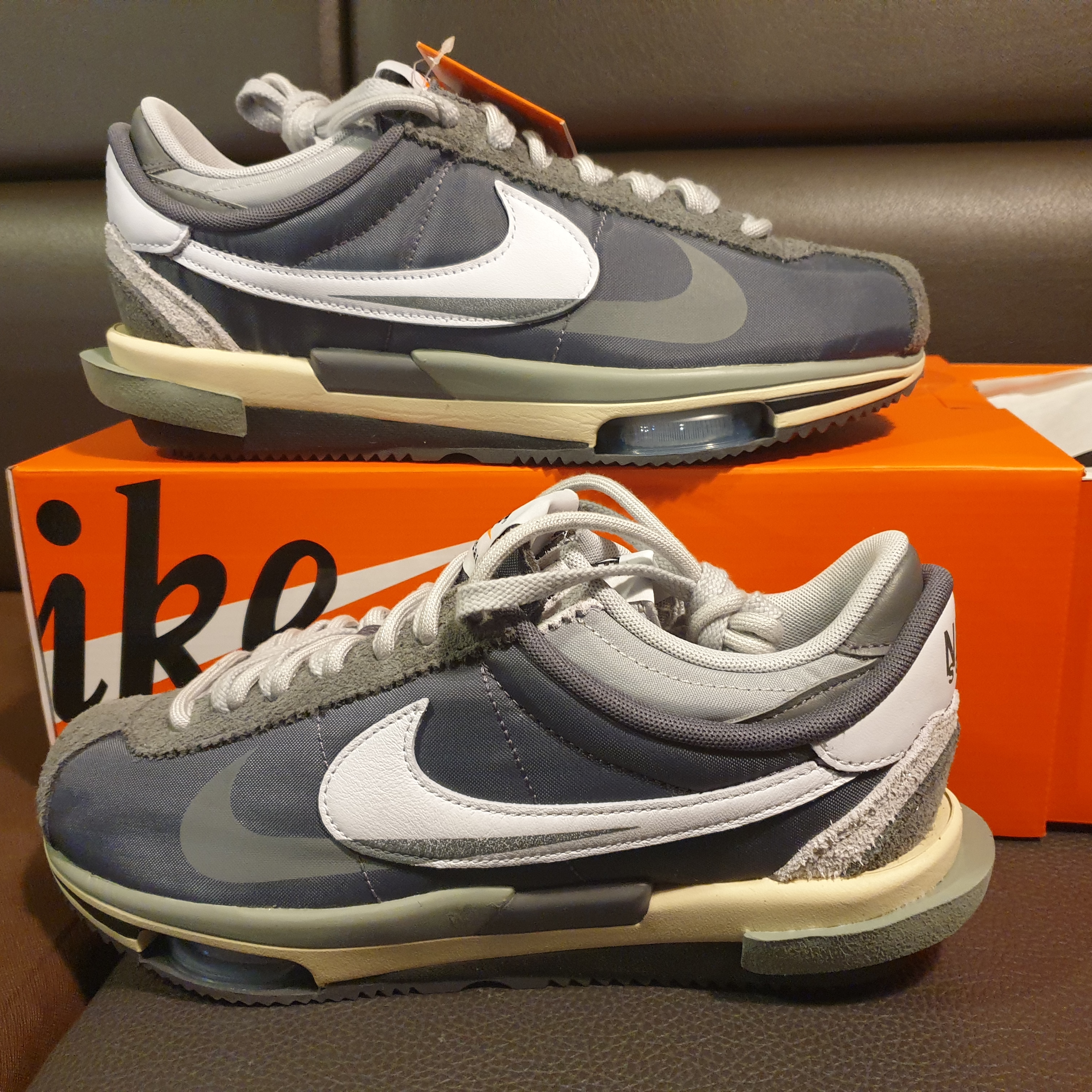 Nike x Sacai Zoom Cortez SP Iron Grey 착용 스타일 - 1