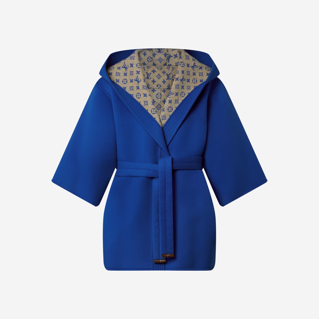 (W) Louis Vuitton Royal Blue Robe Wrap Coat Blue 상세 이미지 1