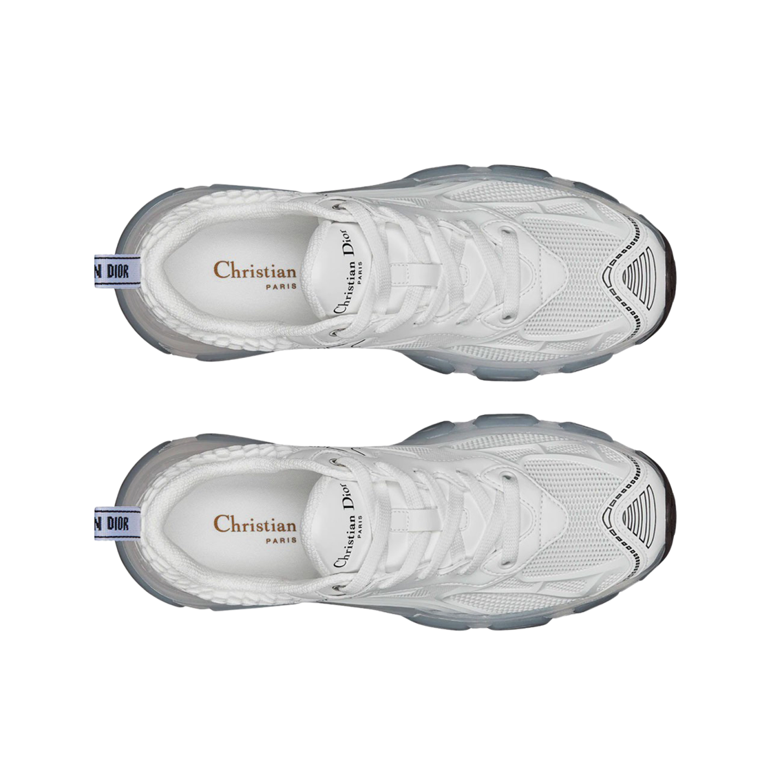 (W) 디올 바이브 스니커즈 메쉬 러버 테크니컬 패브릭 화이트((W) Dior Vibe Sneakers Mesh Rubber Technical Fabric White) - 2