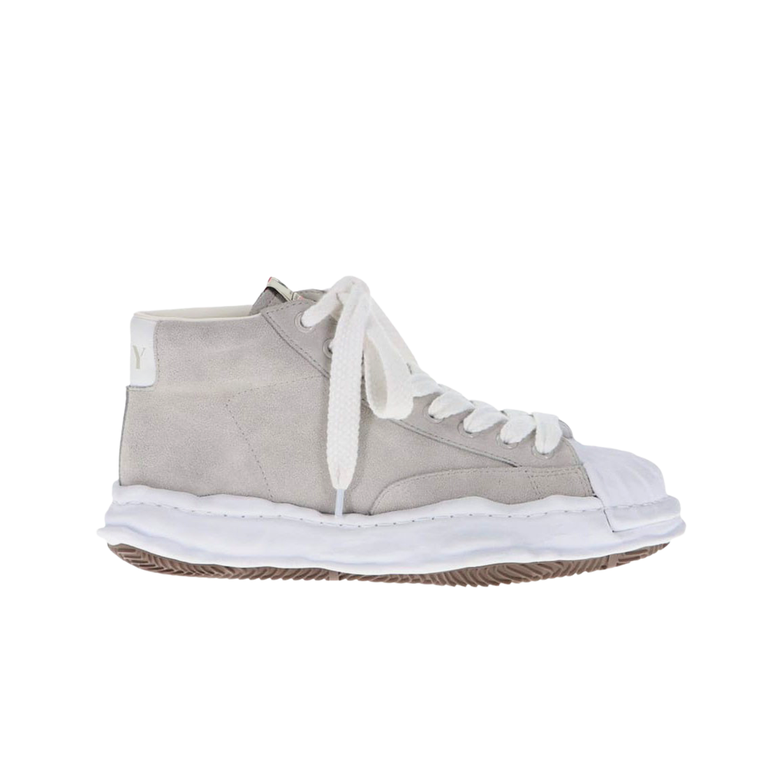 메종 미하라 야스히로 블레이키 OG 솔 캔버스 하이탑 스니커즈 화이트(Maison Mihara Yasuhiro Blakey OG Sole Canvas High-top Sneakers White) - 1