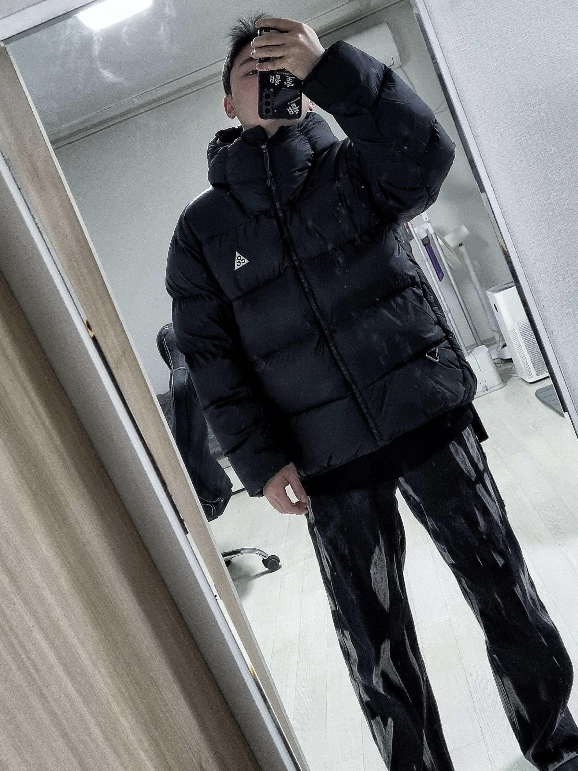 Nike ACG Therma-Fit ADV Lunar Lake Puffer Jacket Black - Asia 착용 스타일