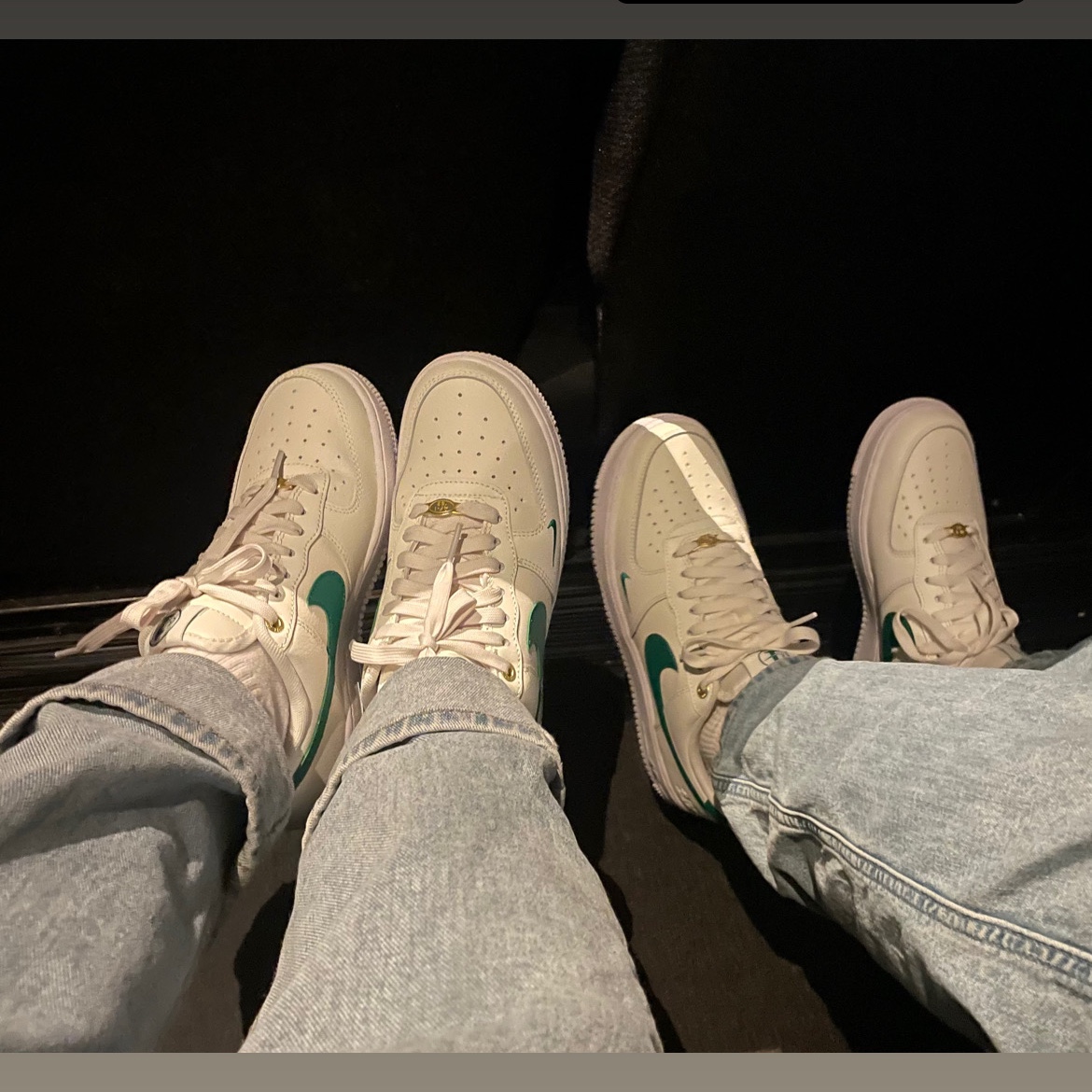 Nike Air Force 1 '07 LV8 40th Anniversary Join Forces Sail Malachite 착용 스타일