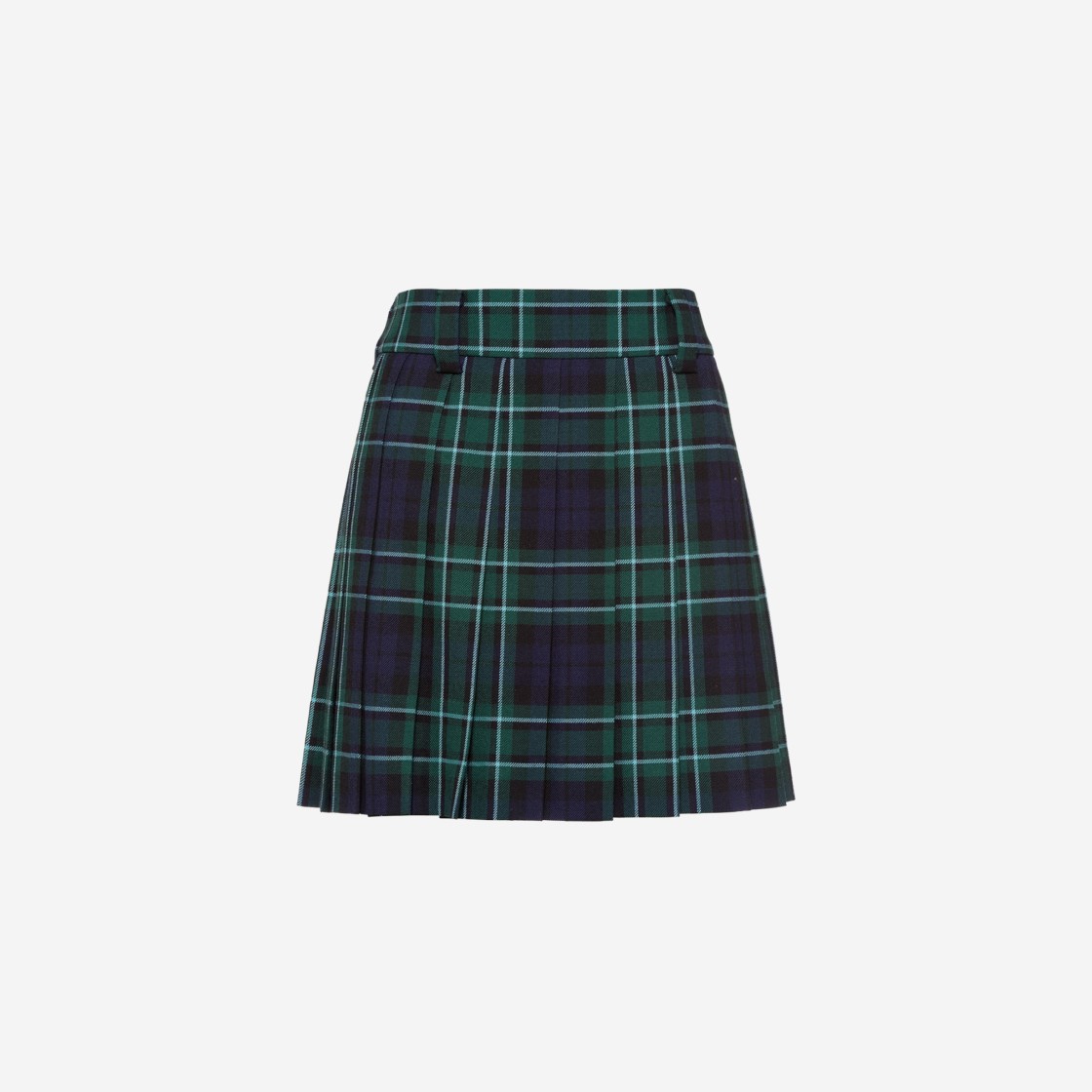 (W) Miu Miu Plaid Skirt Blue 상세 이미지 1