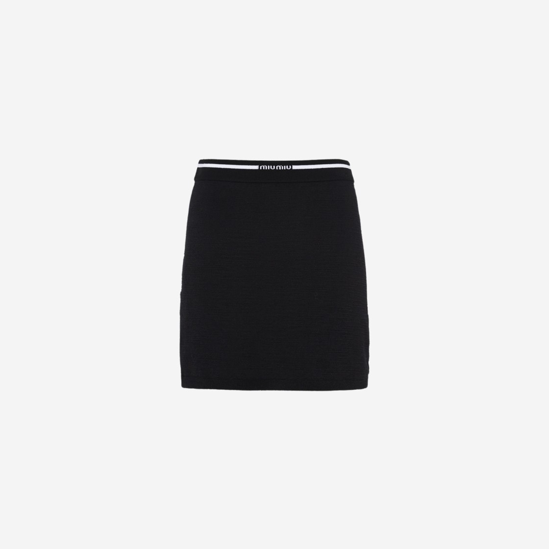 (W) Miu Miu Viscose Skirt Black 상세 이미지 1