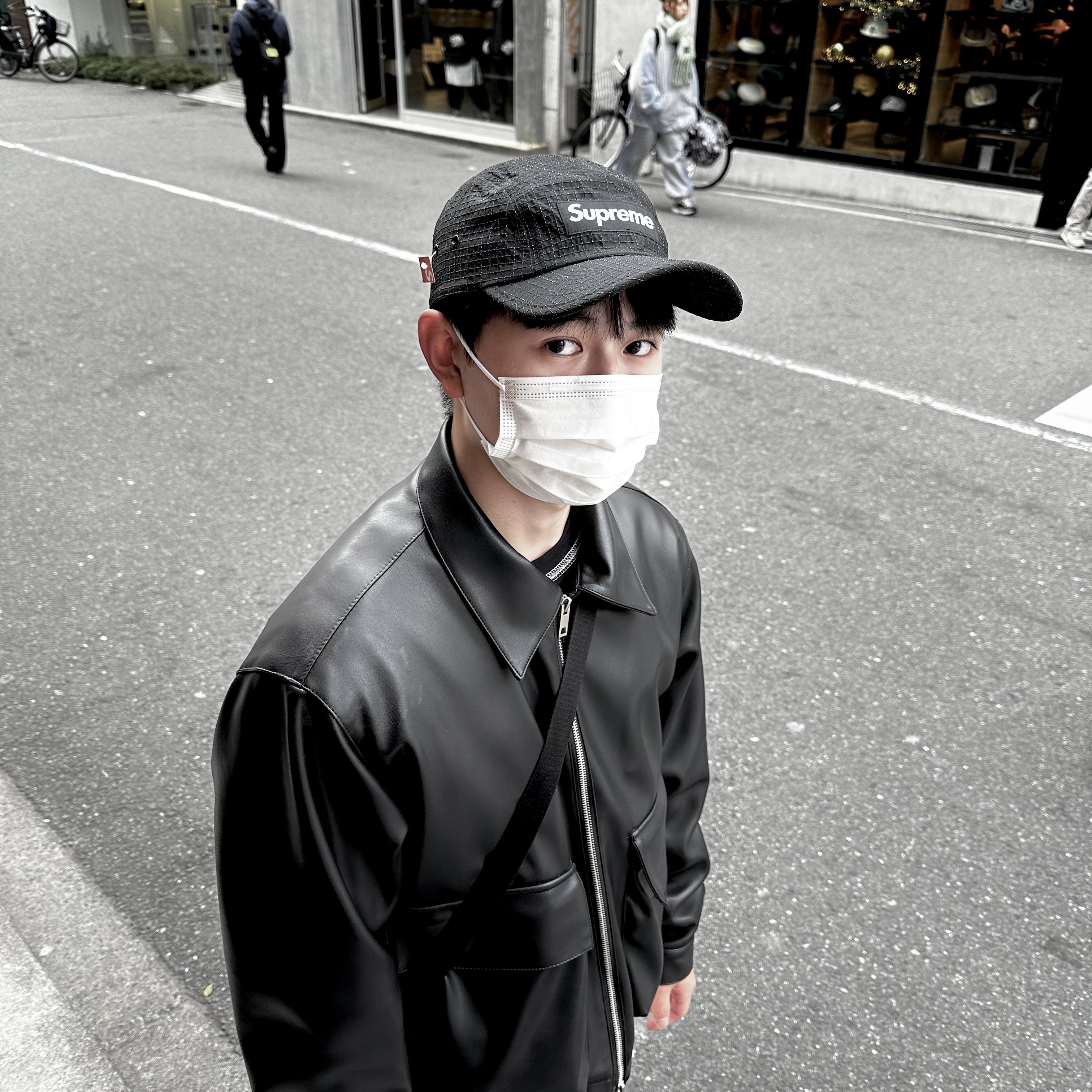 Supreme Glow Ripstop Camp Cap Black - 22FW 착용 스타일 - 2