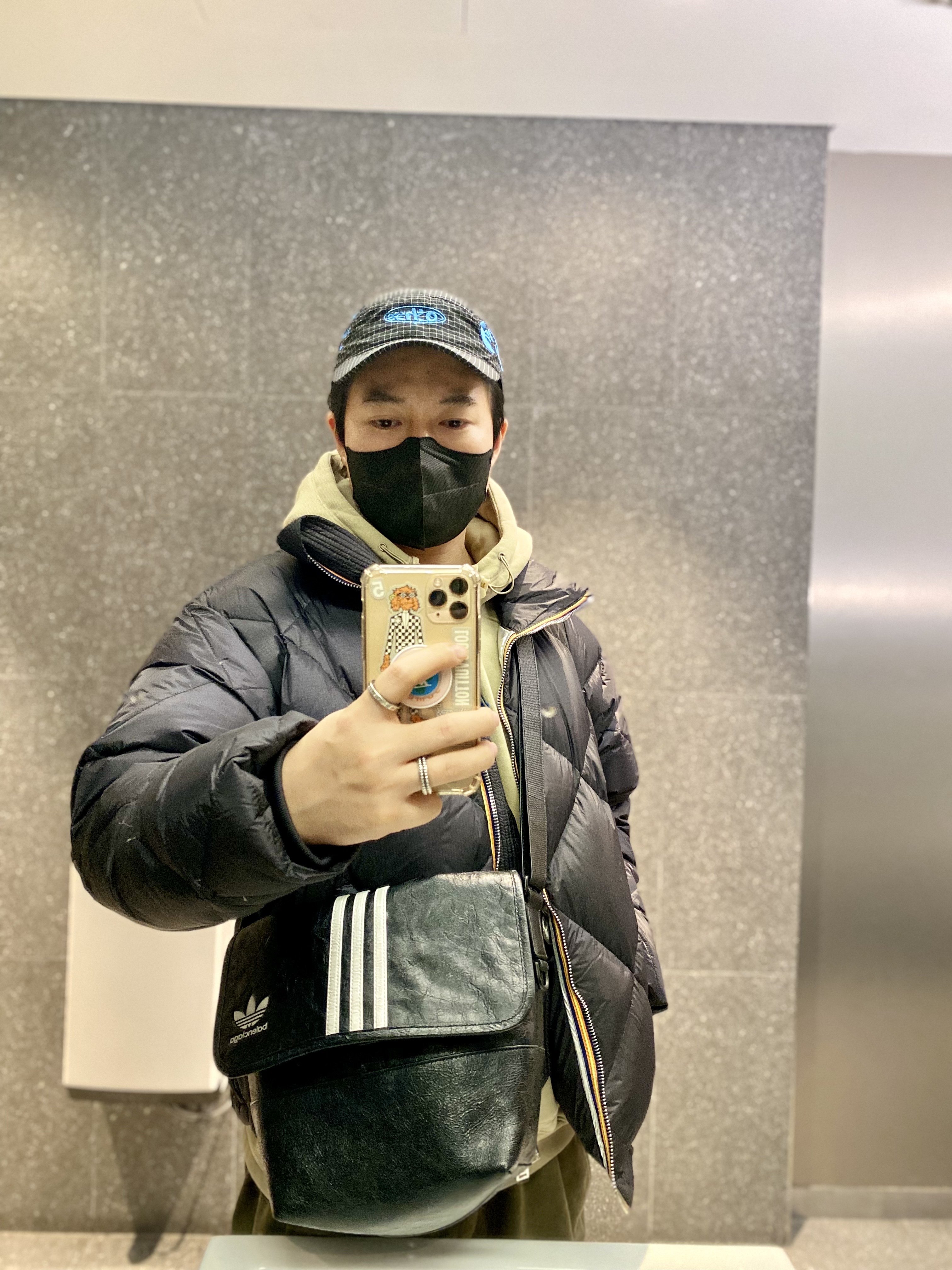 Nike x Off-White NRG Fleece Hoodie Khaki - Asia, Nike x Off-White NRG Hat Black 착용 스타일 - 3