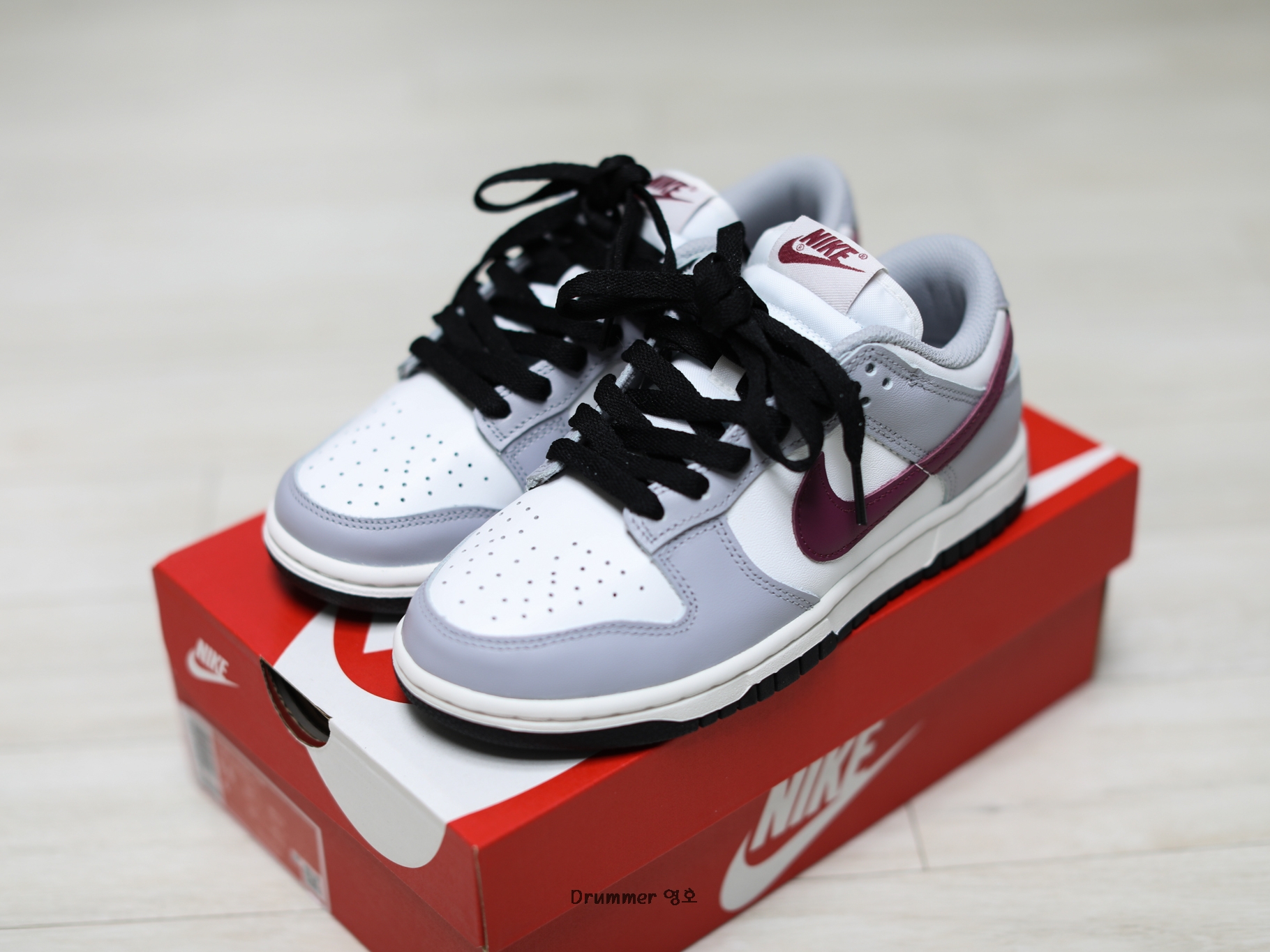 (W) Nike Dunk Low Wolf Grey Rosewood 착용 스타일
