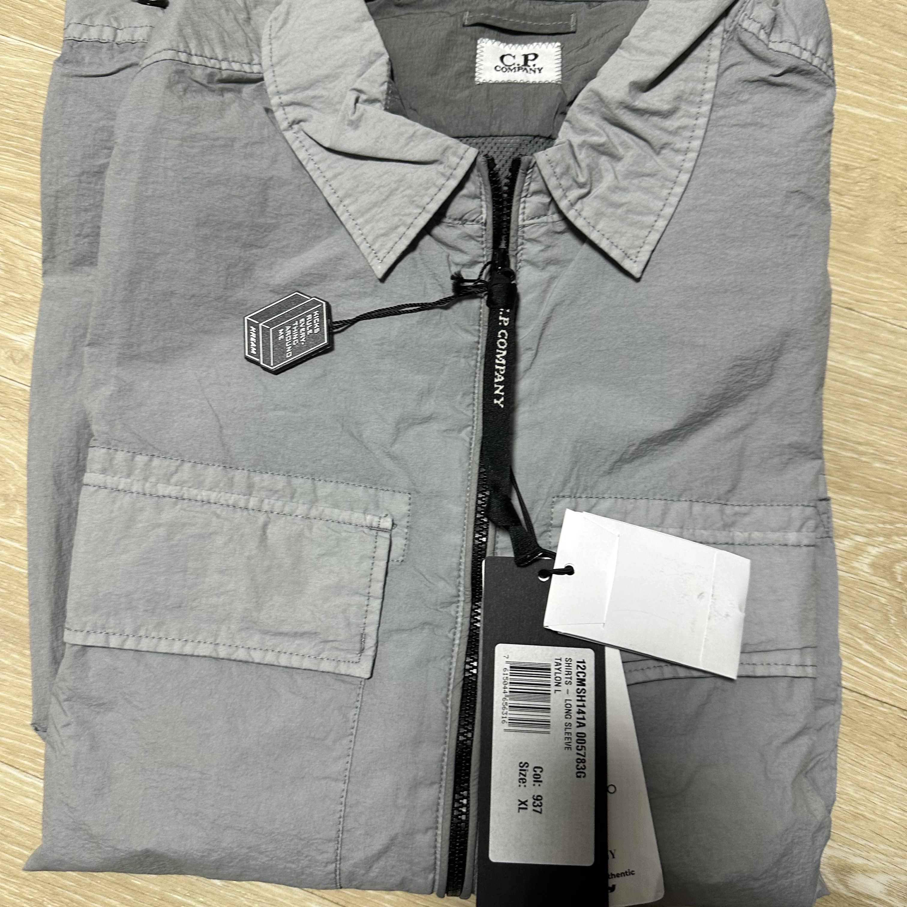 C.P. Company Taylon L Zipped Overshirt Griffin Grey - 22SS 착용 스타일