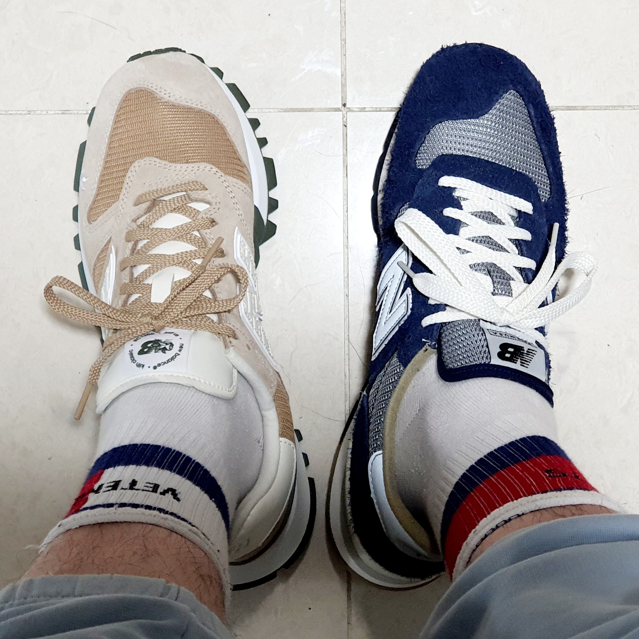 New Balance x Kith R_C 1300 10th Anniversary White Pepper, New Balance x Carhartt WIP 990v1 Made in USA Sculpture Center 착용 스타일
