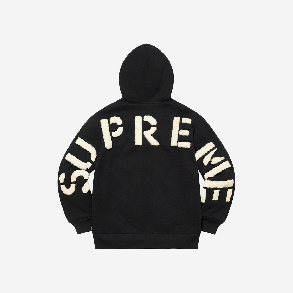 Supreme Faux Fur Lined Zip Up Hooded Sweatshirt Black - 22FW 상세 이미지 2