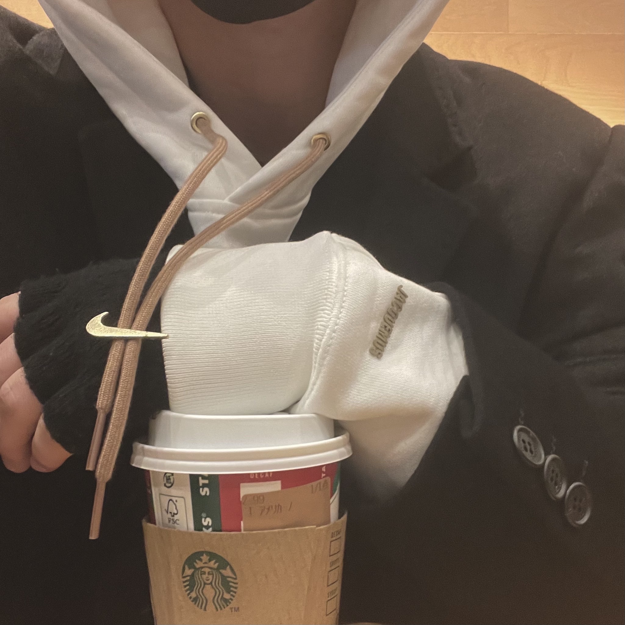 Nike x Jacquemus NRG Fleece Hoodie Sail - Asia 착용 스타일