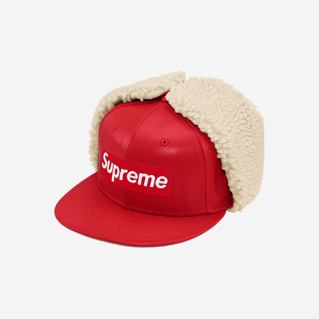 Supreme Leather Earflap Box Logo New Era メンズ