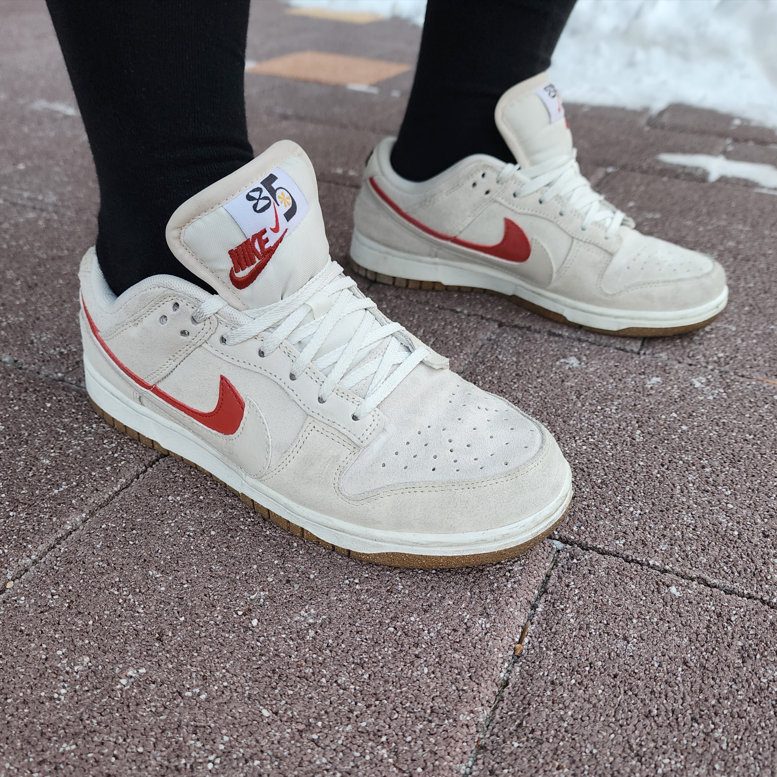 (W) Nike Dunk Low SE 85 Cinnabar 착용 스타일