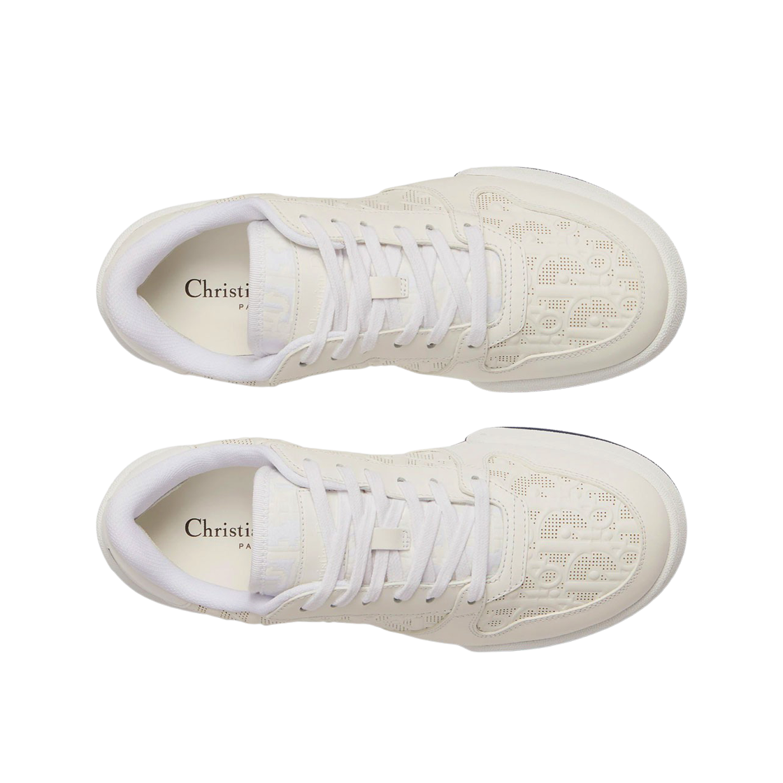 (W) 디올 원 스니커즈 디올 오블리크 퍼포레이티드 카프스킨 화이트((W) Dior One Sneakers Dior Oblique Perforated Calfskin White) - 2