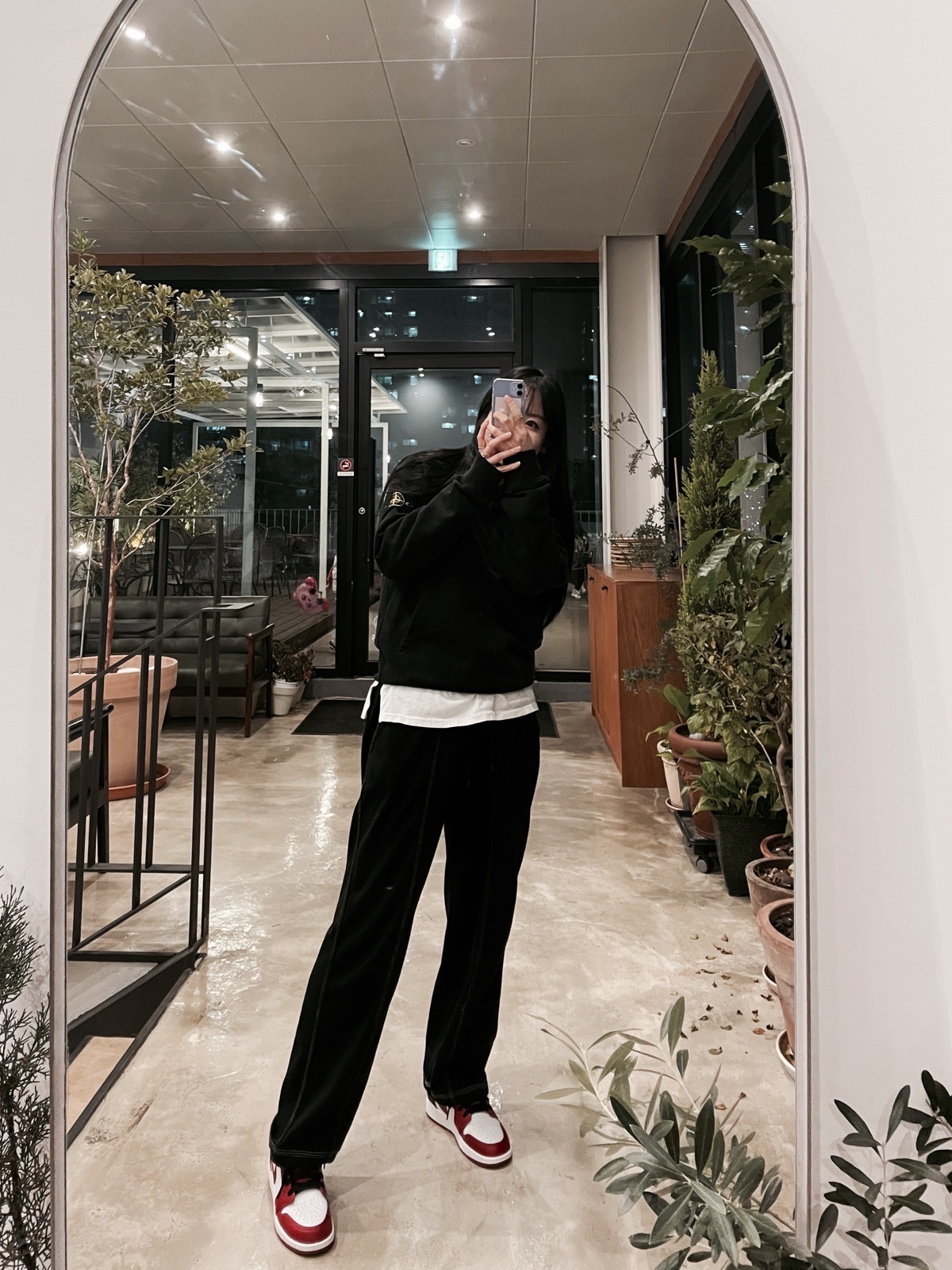 Stone Island 64120 Cotton Fleece Hooded Sweatshirt Black - 22FW, (GS) Jordan 1 Low White Gym Red Black 착용 스타일