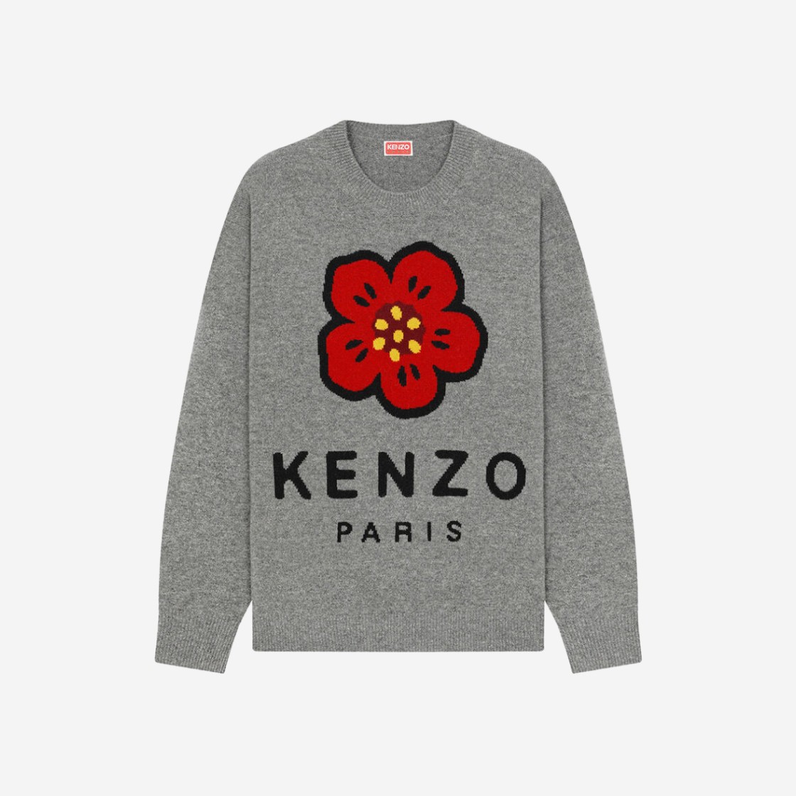 Kenzo Boke Flower Merino Wool Jumper Misty Grey 상세 이미지 1