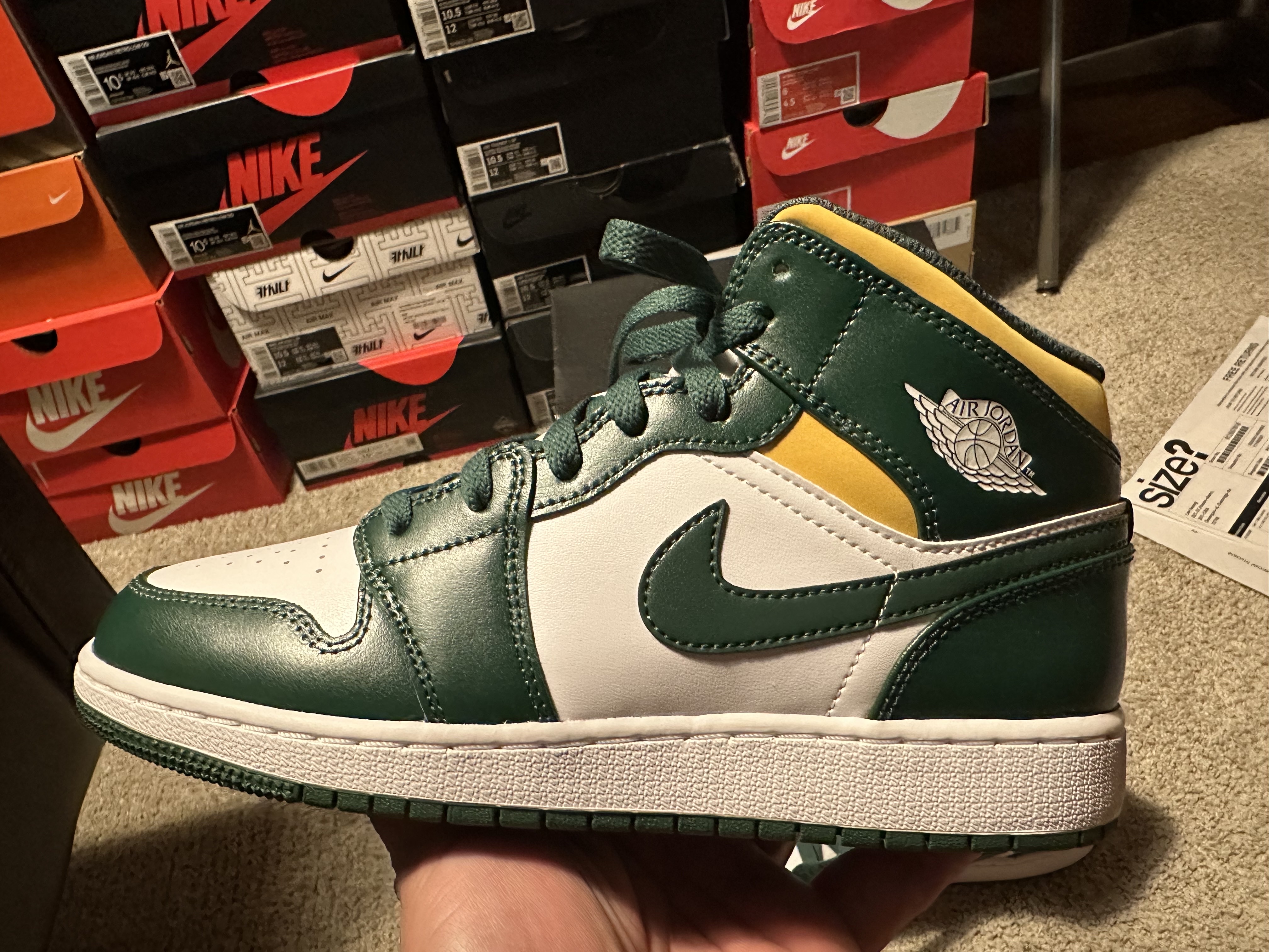 Nike Air Force 1 '07 LV8 Sail Noble Green, (GS) Jordan 1 Mid Sonics 2021 착용 스타일 - 5