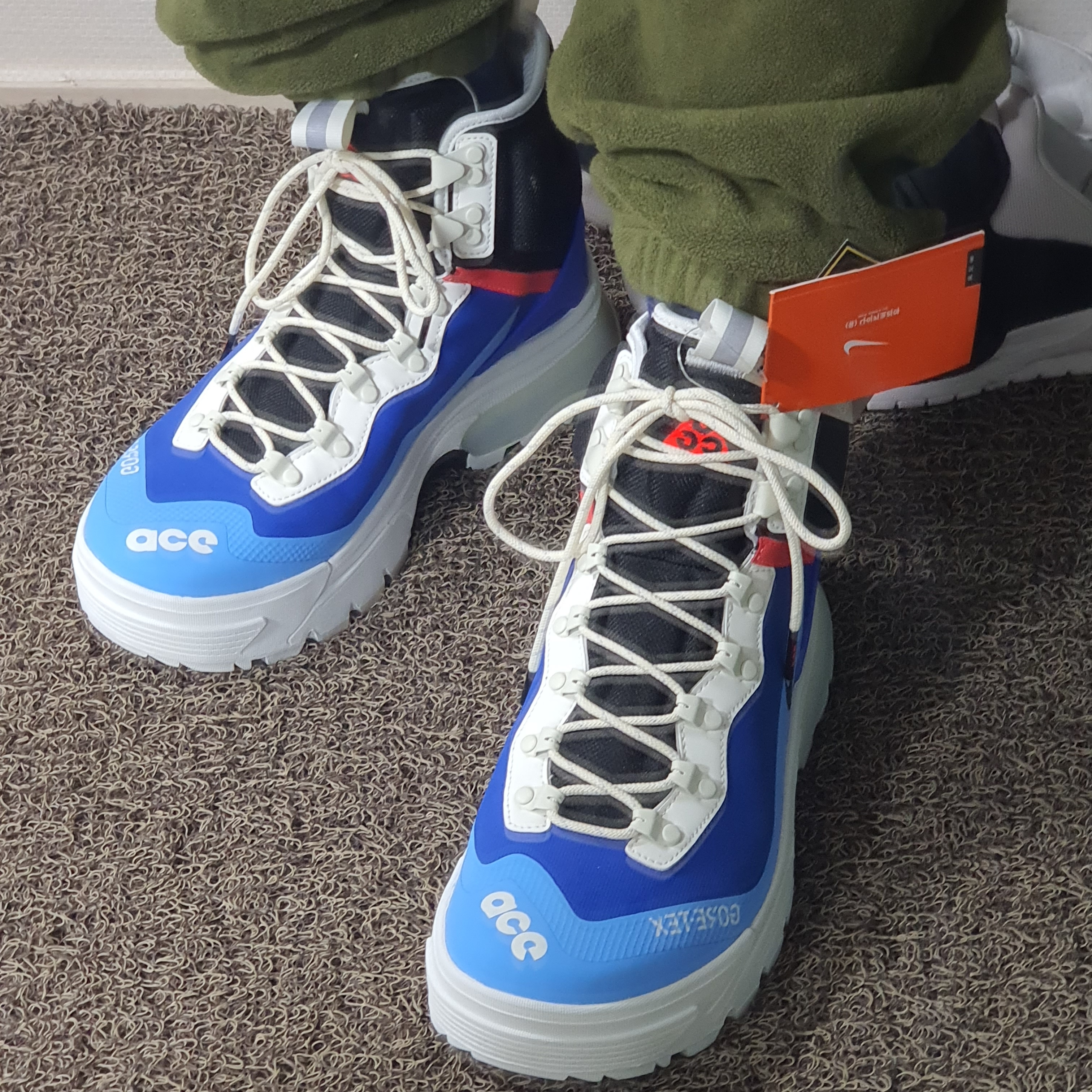 Nike ACG Air Zoom Gaiadome Gore-Tex Hyper Royal 착용 스타일 - 1