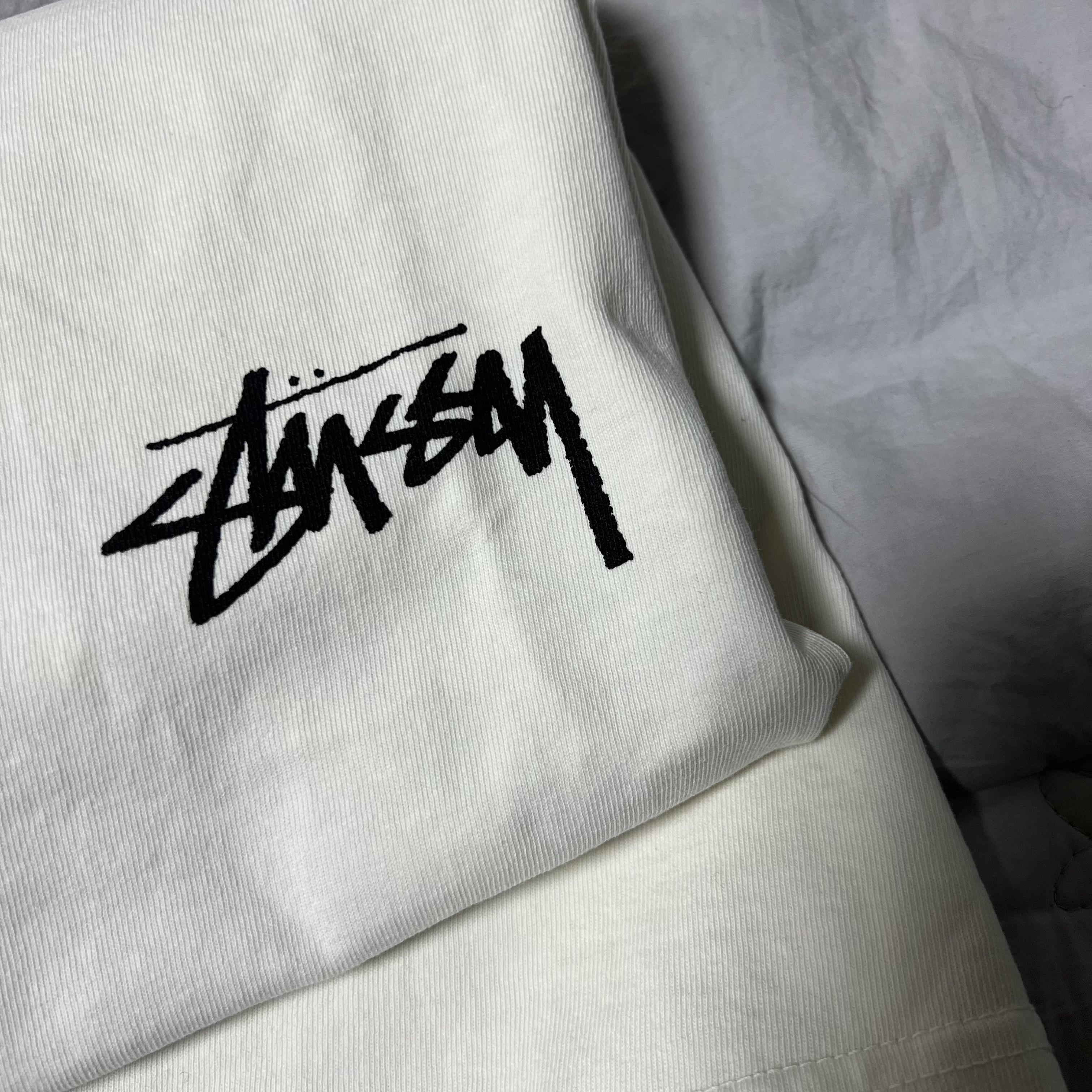 Stussy Skate Posse Pigment Dyed T-Shirt Natural 착용 스타일 - 1