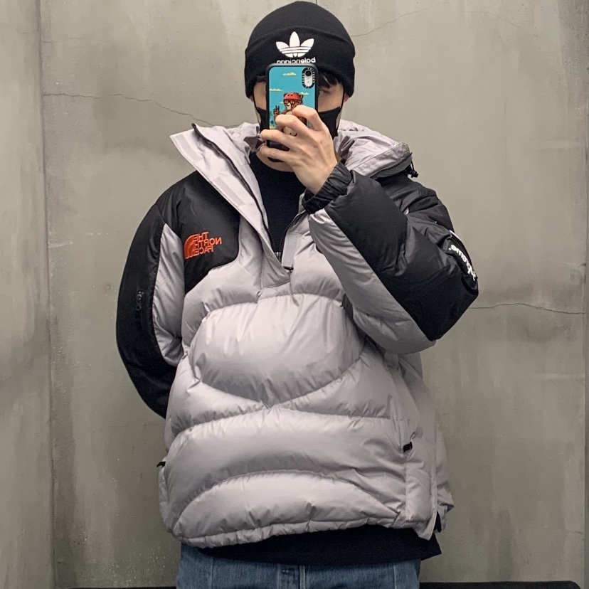 Supreme x The North Face 800-Fill Half Zip Hooded Pullover Grey - 22FW, adidas Yeezy Knit RNR Boot Sulfur 착용 스타일 - 1