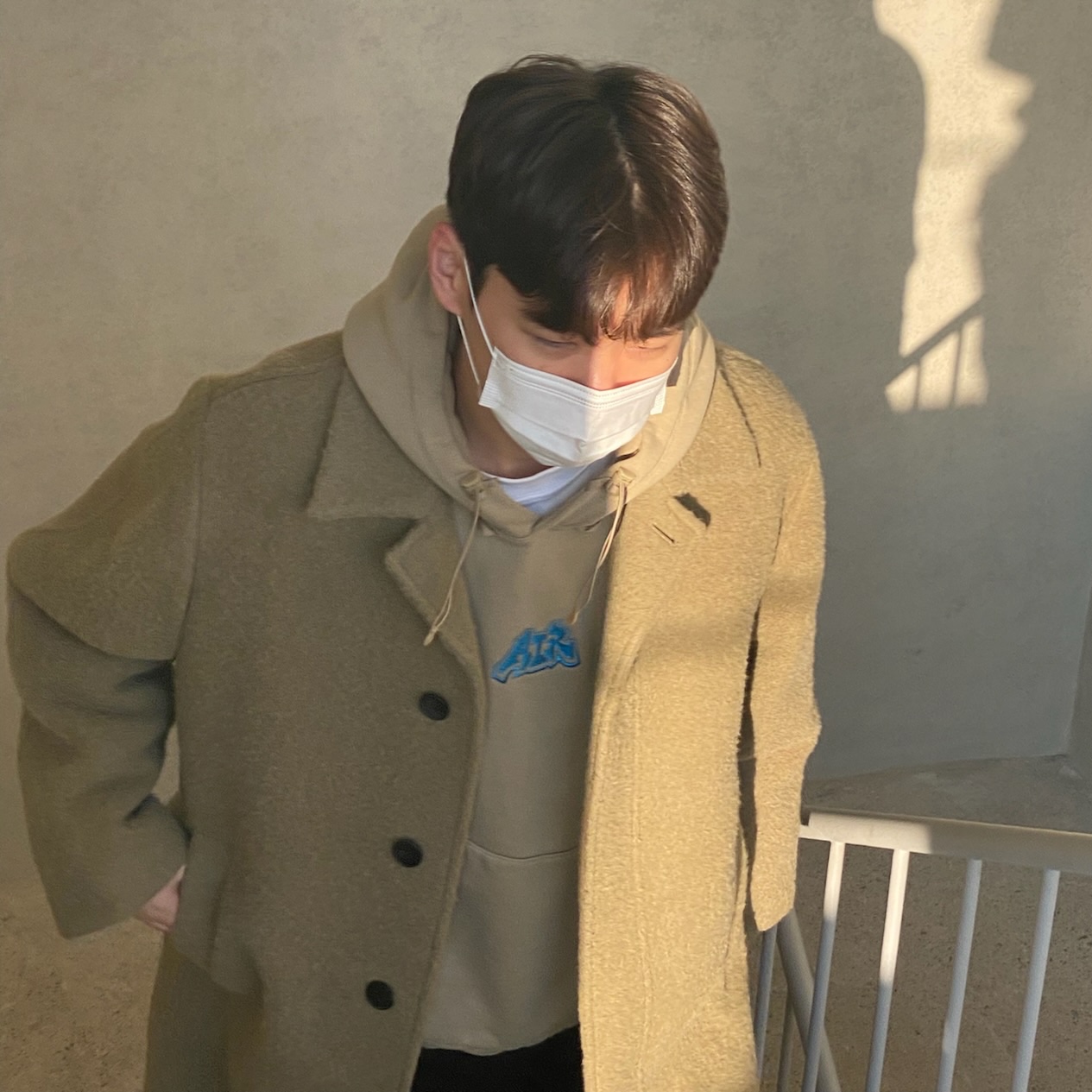 Nike x Off-White NRG Fleece Hoodie Khaki - Asia 착용 스타일 - 2