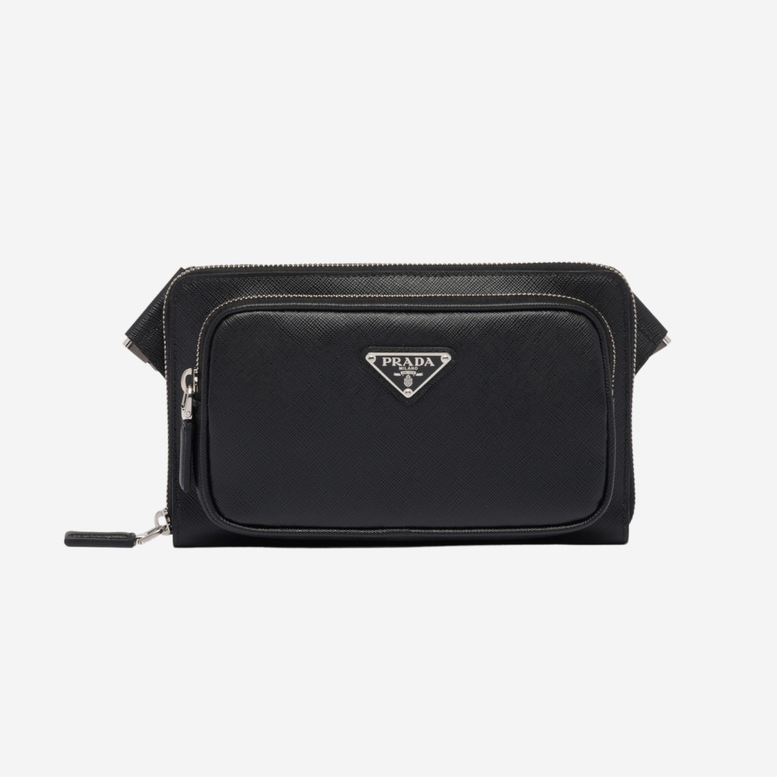 Prada Saffiano Leather Shoulder Bag Black 상세 이미지 1