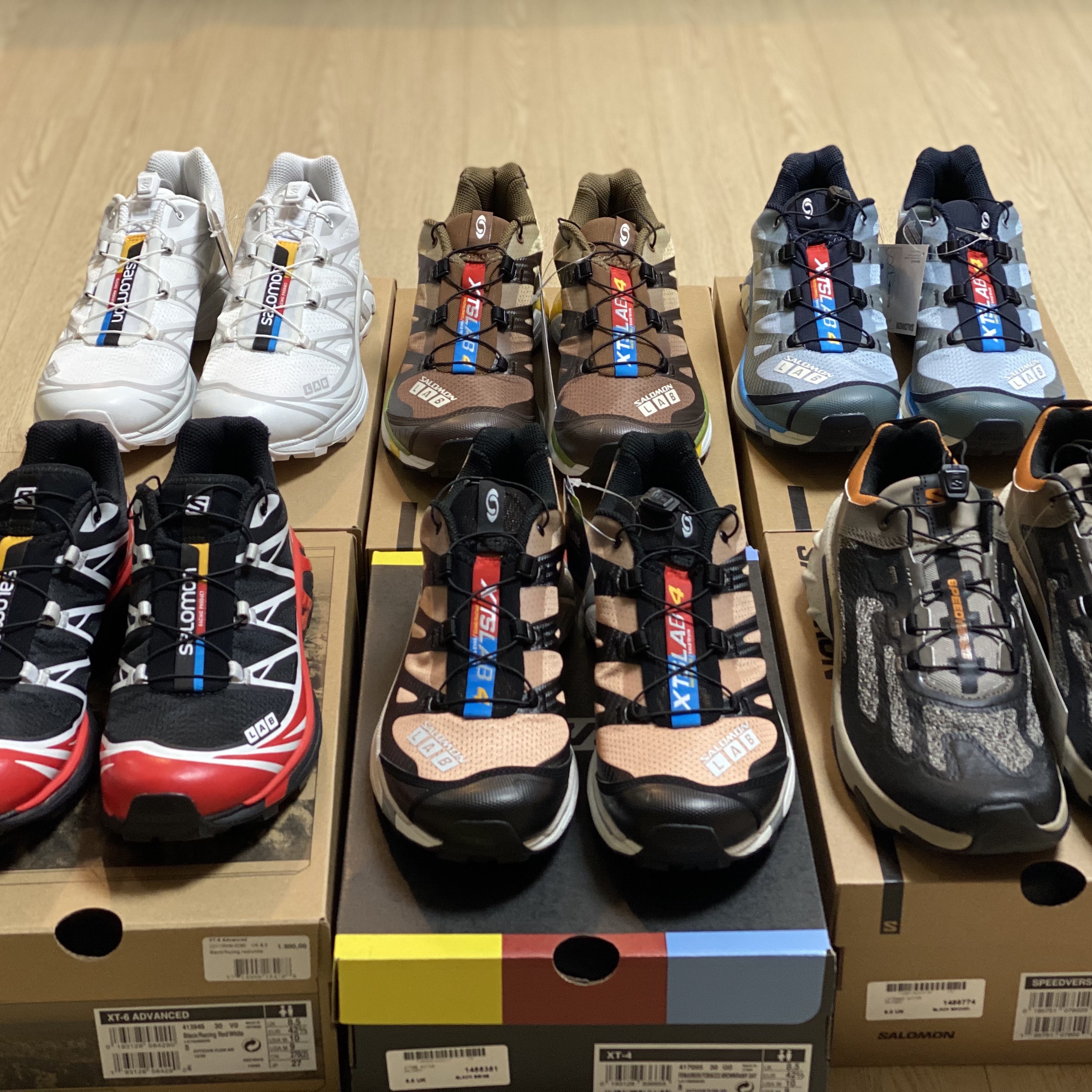 Salomon Speedverse PRG Major Brown Black Marmalade, Salomon XT-4 Tobacco Brown 착용 스타일 - 2