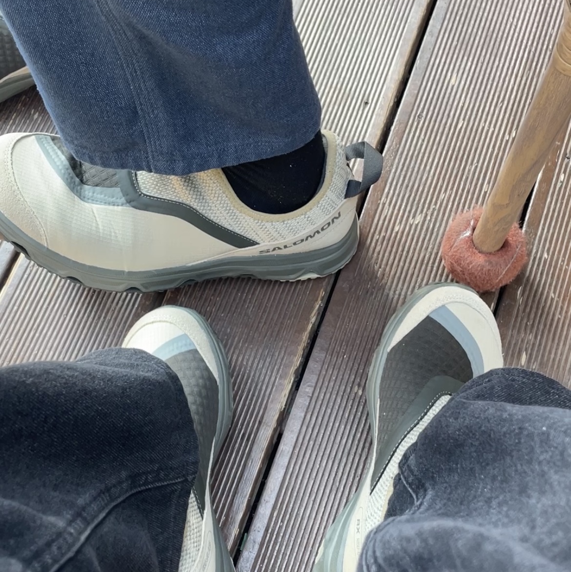 Salomon RX Snug Moss Gray 착용 스타일