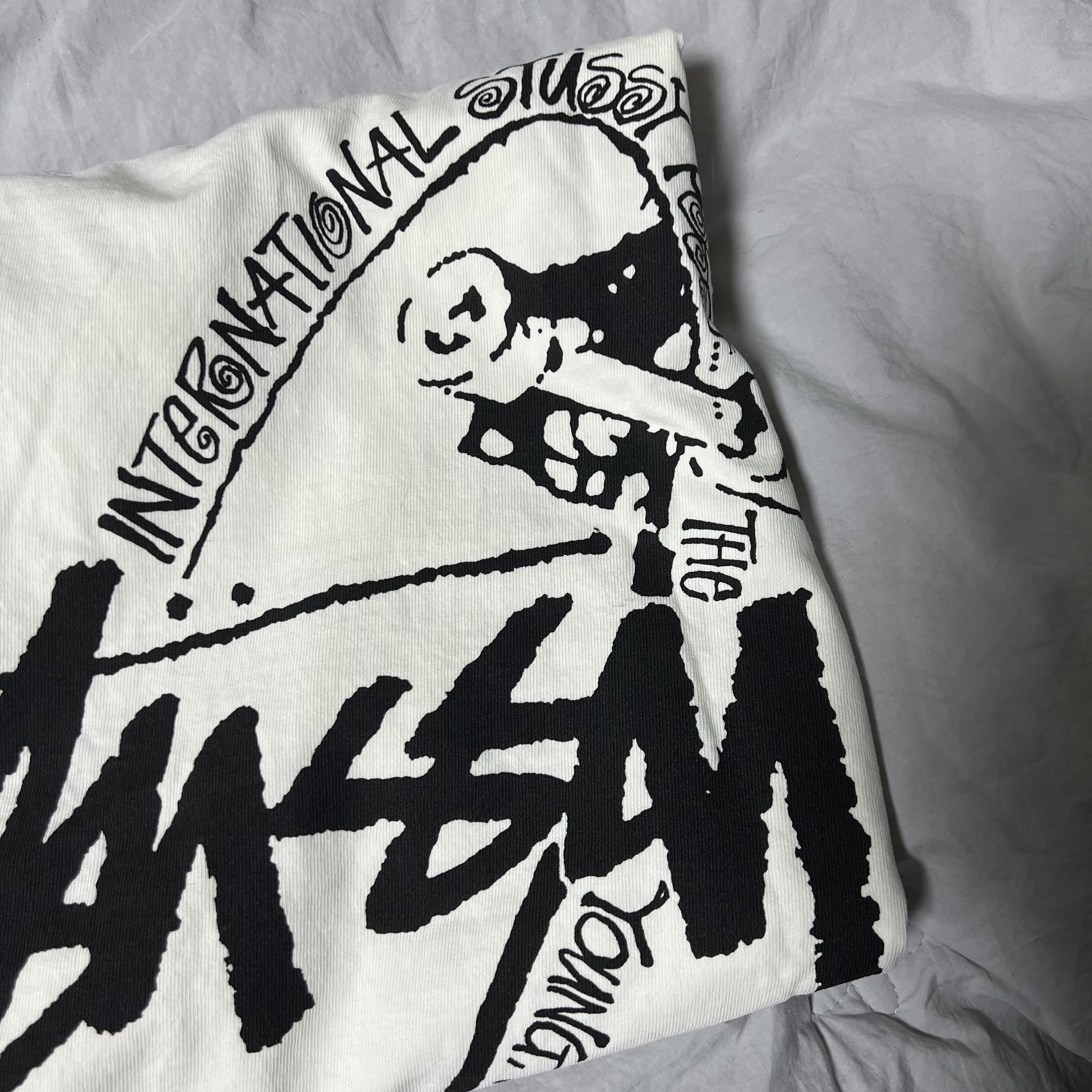 Stussy Skate Posse Pigment Dyed T-Shirt Natural 착용 스타일 - 2