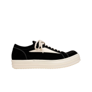 Rick Owens Suede Vintage Sneakers Black Milk White