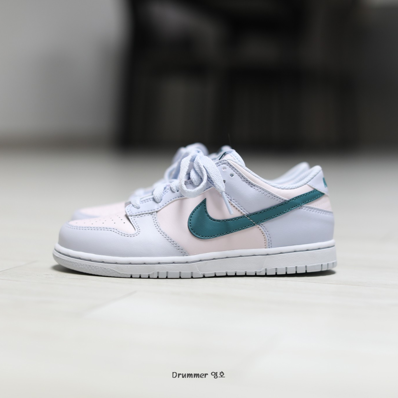 (PS) Nike Dunk Low Football Grey Mineral Teal 착용 스타일