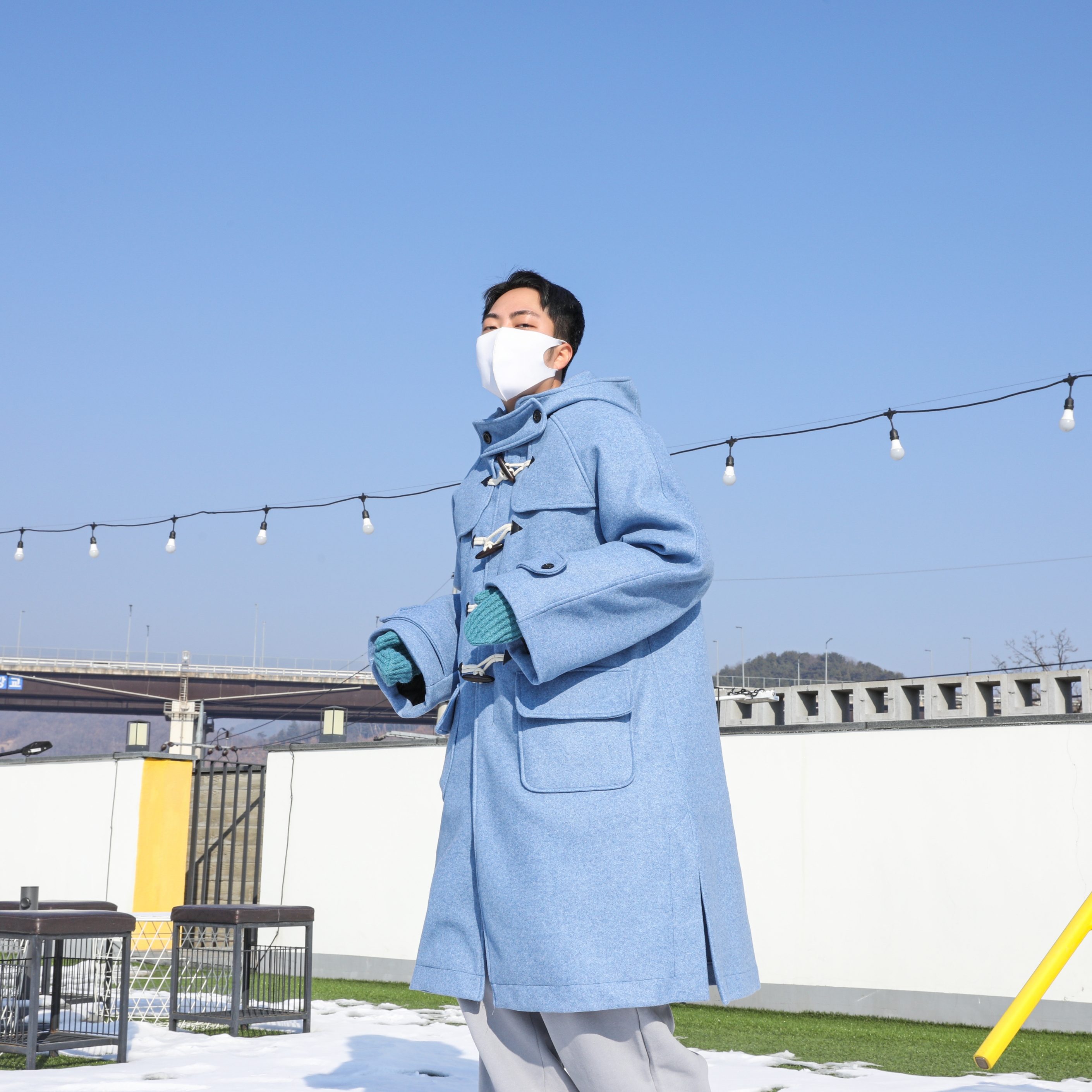 Nike Air Force 1 '07 LV8 Dusty Blue 착용 스타일 - 3