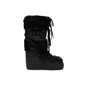 (W) Moon Boot Icon Faux Fur Boots Black