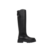 (W) Celine Bulky Buckled High Boot in Calfskin Black
