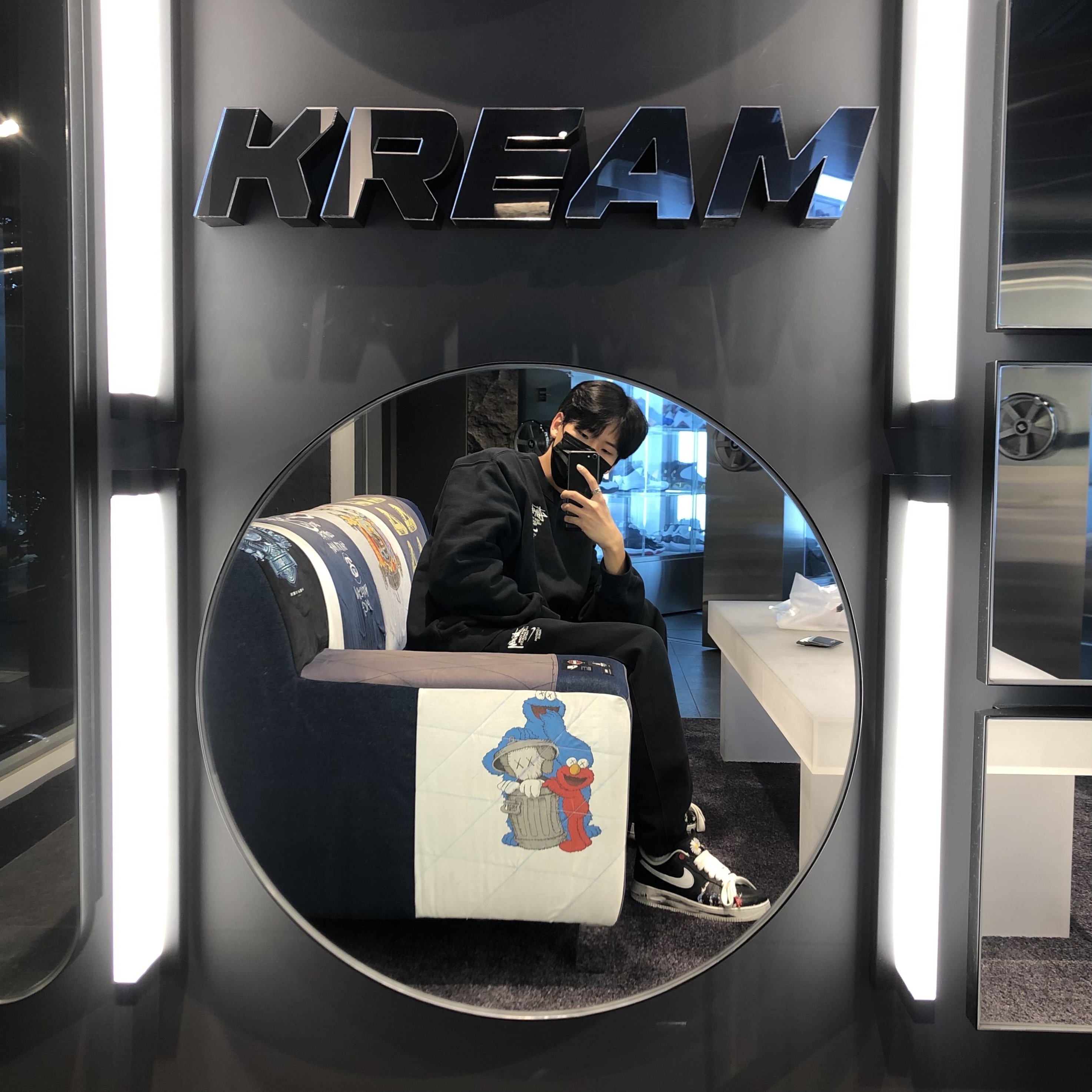 Nike x Stussy NRG ZR Fleece Crewneck Black - US/EU, Nike x Stussy NRG ZR Fleece Pants Black - US/EU 착용 스타일