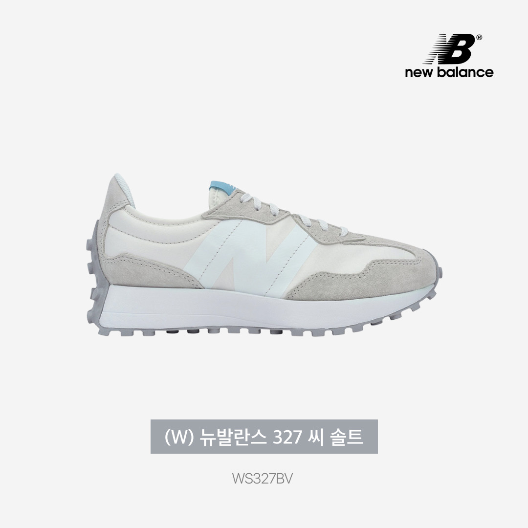 (W) New Balance 327 Sea Salt 착용 스타일 - 3