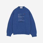 [KREAM 단독] STU Recipt Embroidered Knit Blue