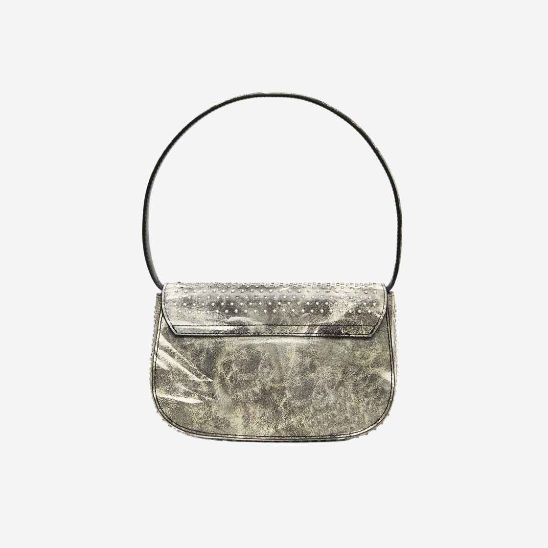 Diesel 1DR Crystal Embellished Leather Shoulder Bag Military Green 상세 이미지 3