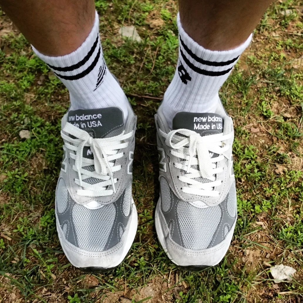 New Balance 993 Made in USA Grey - D Standard 착용 스타일 - 2